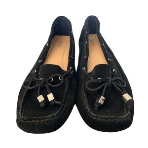Michael Kors Sutton Moccasin Flat Shoes Suede Leather  Black |size 9